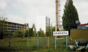 The now deserted town of Pripyat near to Chernobyl